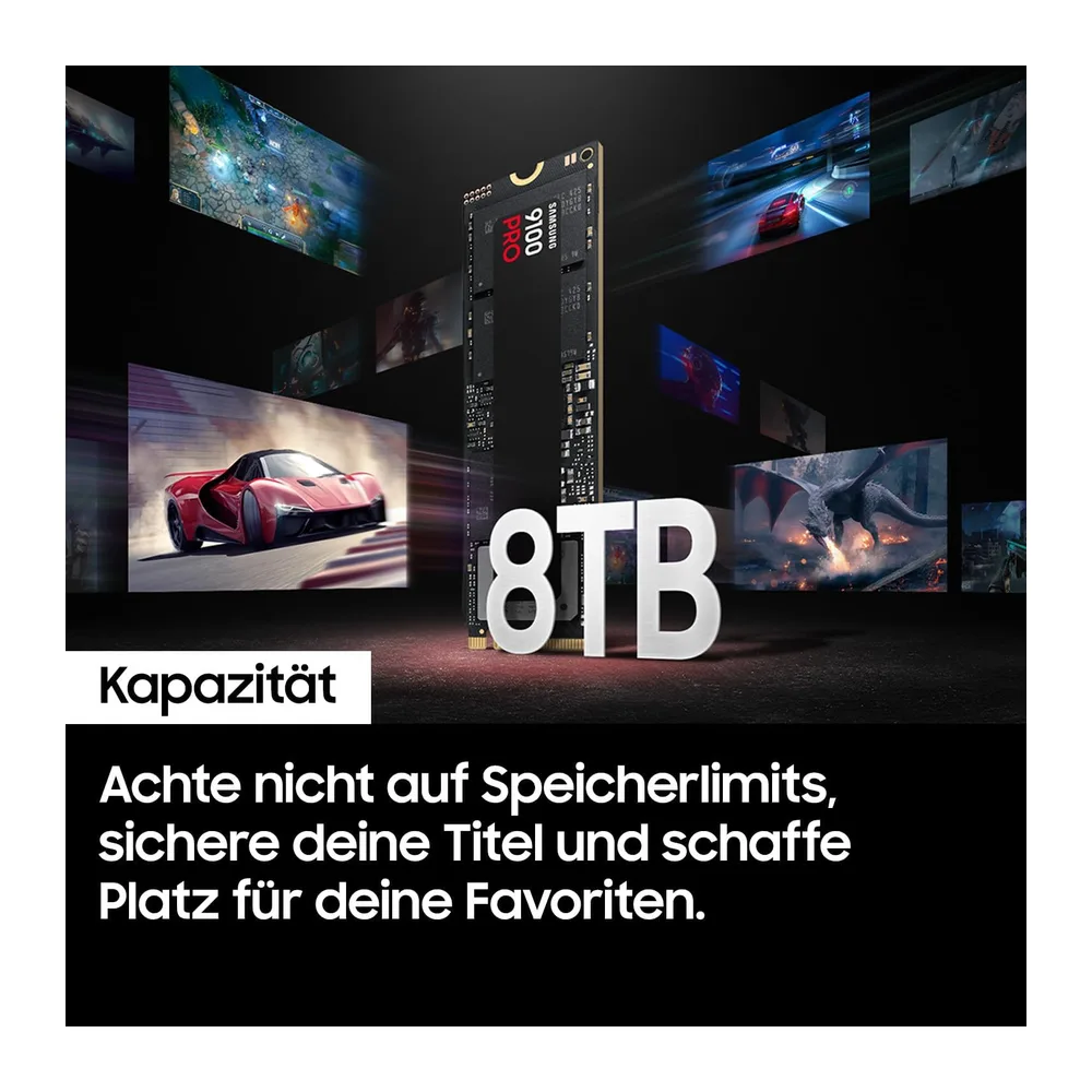 Samsung 9100 PRO NVMe M.2 SSD, 1 TB, PCIe 5.0, 14.700 MB/s Lesen, 13.300 MB/s Schreiben, Interne SSD für — 6
