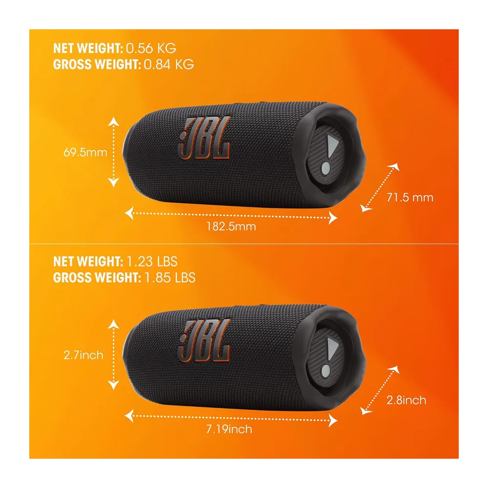 JBL Flip 7, kabelloser tragbarer Bluetooth-Lautsprecher, 16 Stunden Akkulaufzeit, IP68 wasserdicht, Staub- — 5