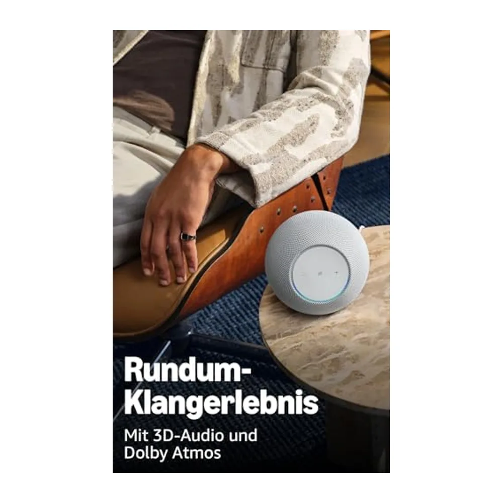 Amazon Echo Studio (neueste Generation), kompaktes Design, mit immersivem 3D-Audio und Dolby Atmos, Graphit, — 6