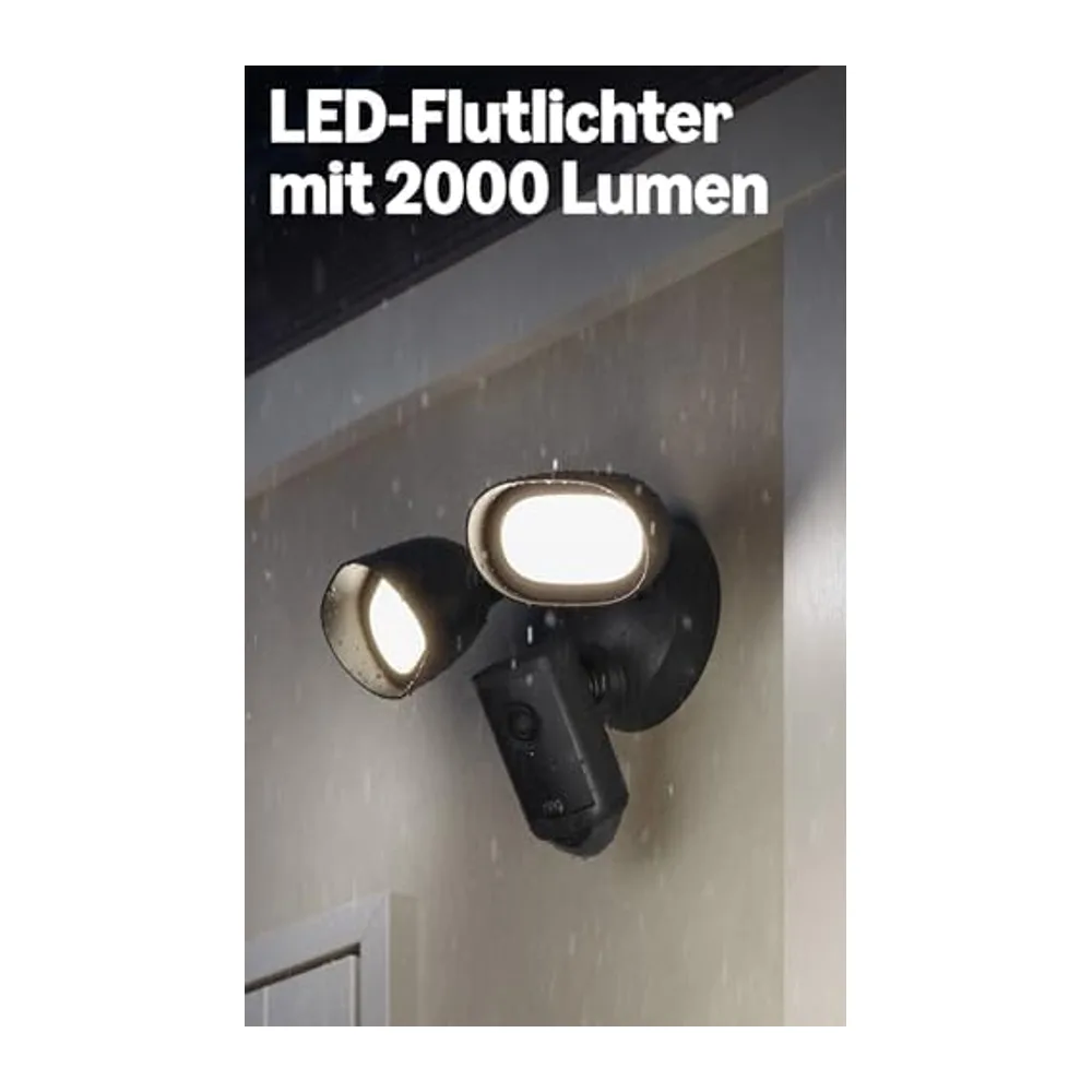 Ring Floodlight Camera 4K Pro, Flutlichtkamera (neueste Generation), Außenkamera, Retinal 4K, optimierter — 4