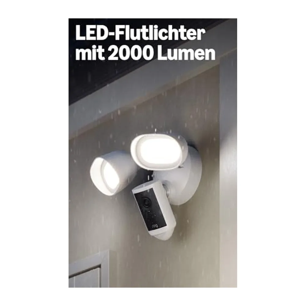 Ring Floodlight Camera 4K Pro, Flutlichtkamera (neueste Generation), Außenkamera, Retinal 4K, optimierter — 4