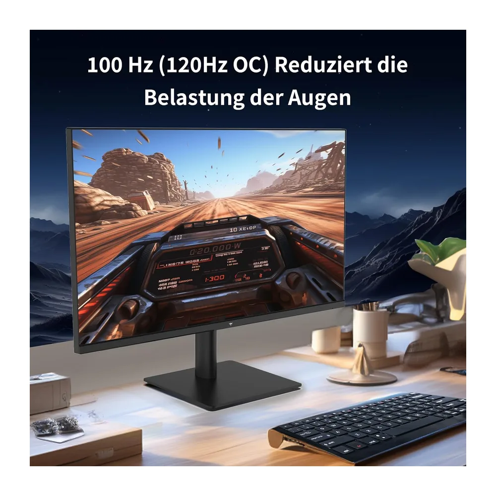 KTC Monitor 27 Zoll, QHD 2K 2560×1440, 100Hz OC 120Hz, IPS Panel, Anti-Blaulicht Bildschirm, 96% DCI-P3, 126% — 4