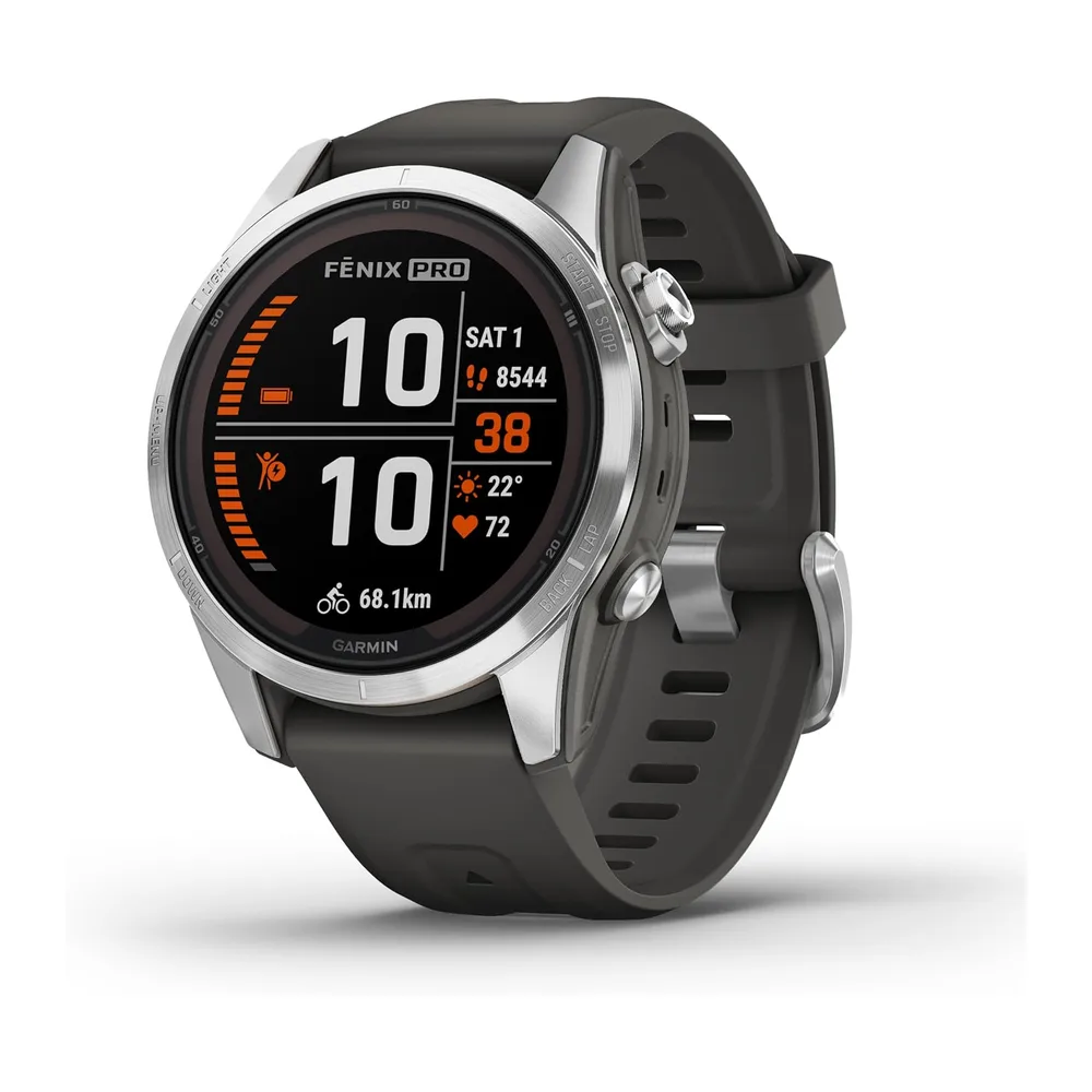 Garmin fēnix 7S Pro [renewed] – GPS-Multisport-Smartwatch mit Solarladelinse, Farbdisplay und