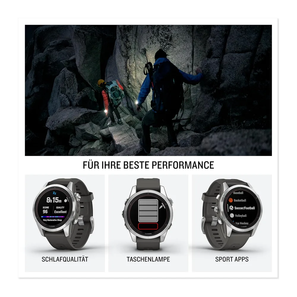 Garmin fēnix 7S Pro [renewed] – GPS-Multisport-Smartwatch mit Solarladelinse, Farbdisplay und — 4