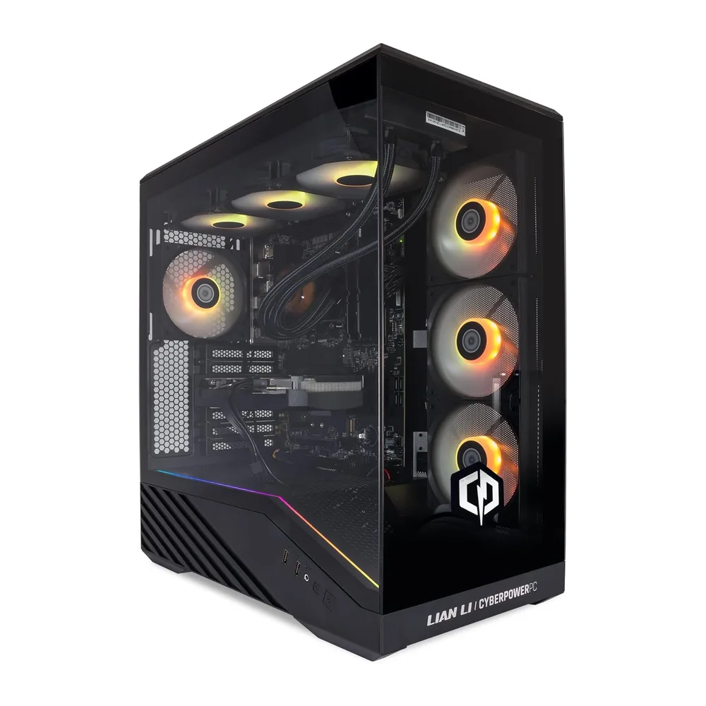 CYBERPOWERPC Luxe Gaming PC - AMD Ryzen 7 9800X3D, Nvidia RTX 5070 Ti, 32GB RAM, 1TB NVMe SSD, 750W PSU,