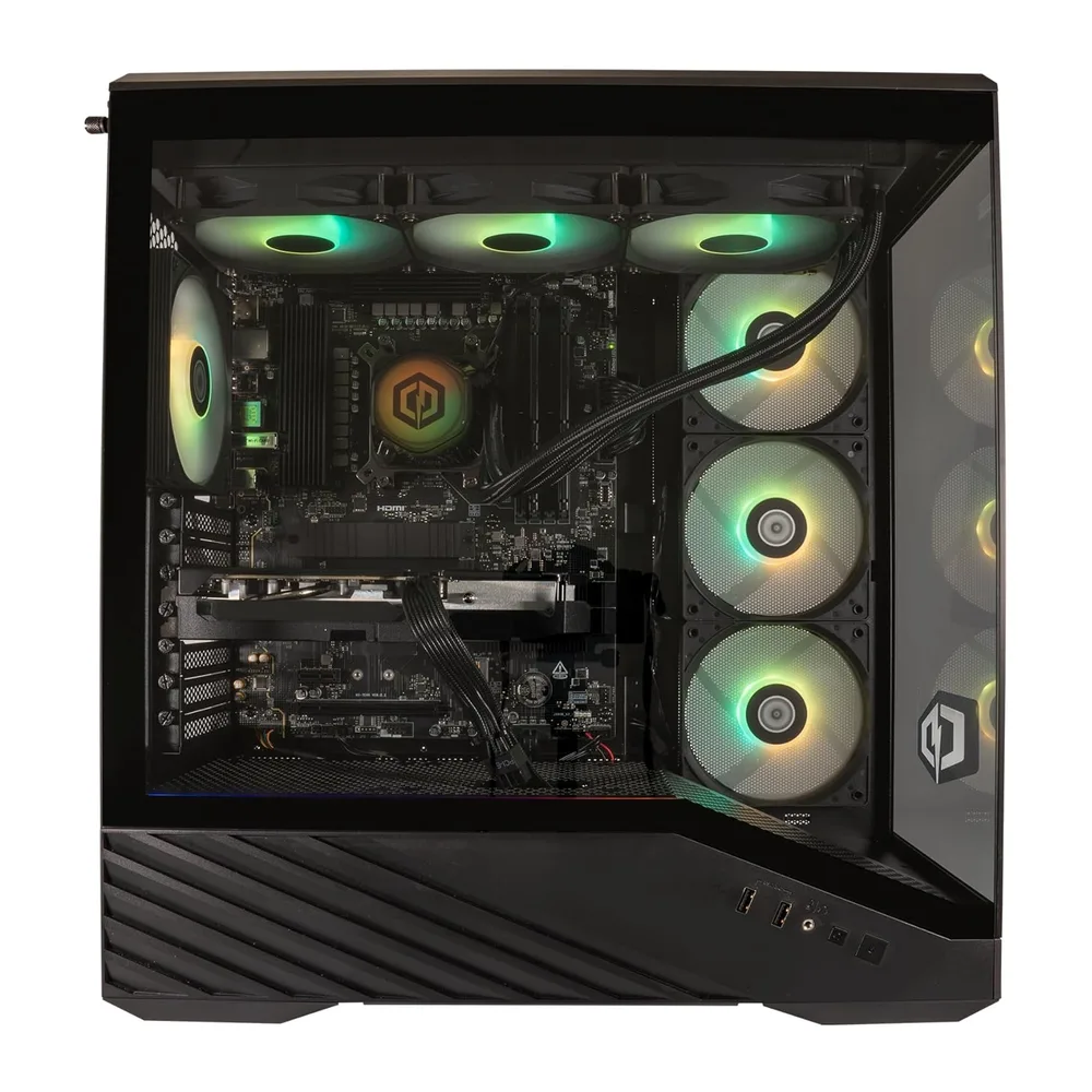CYBERPOWERPC Luxe Gaming PC - AMD Ryzen 7 9800X3D, Nvidia RTX 5070 Ti, 32GB RAM, 1TB NVMe SSD, 750W PSU, — 5
