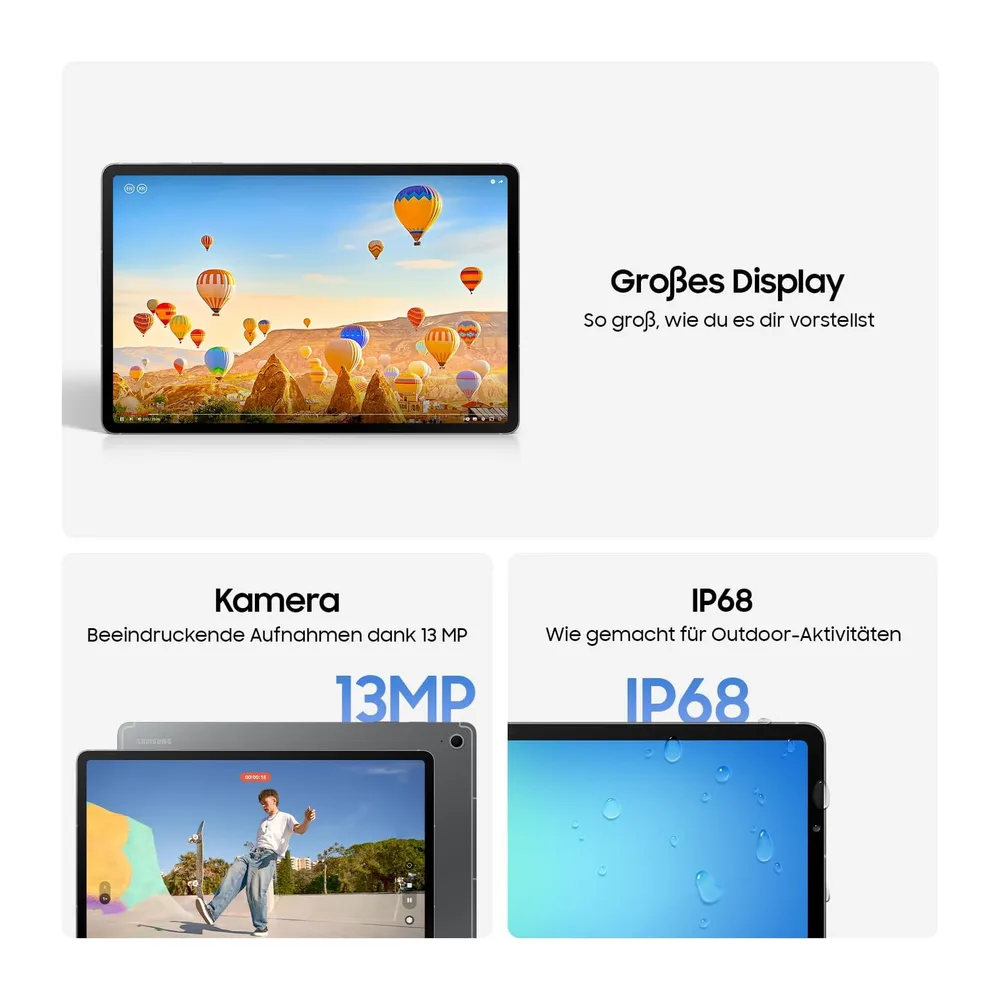 Samsung Galaxy S10 FE+ AI-Tablet, Android Tablet, 128 GB Speicher, 8 GB RAM, 33,28 cm/13,1" Display, Inkl. S — 5