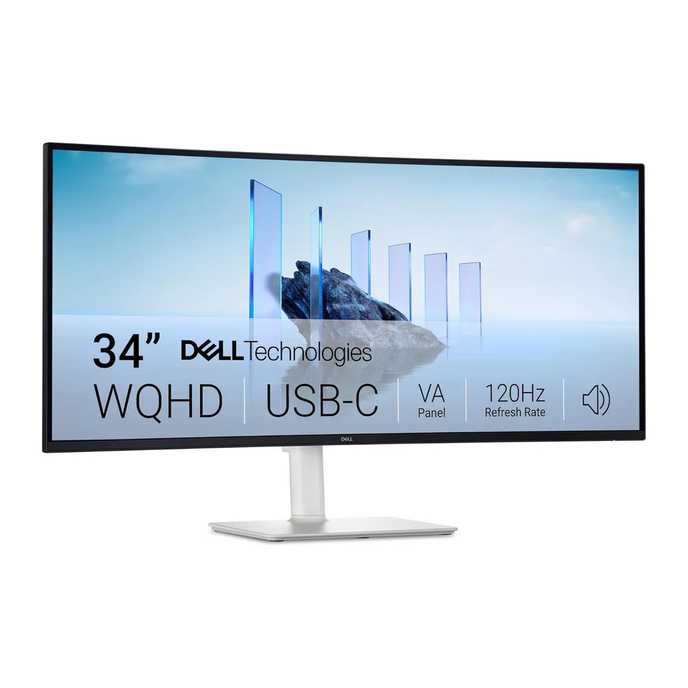 Dell 34 Plus USB-C Monitor - S3425DW, WQHD (3440x1440), 120Hz, VA, 1ms