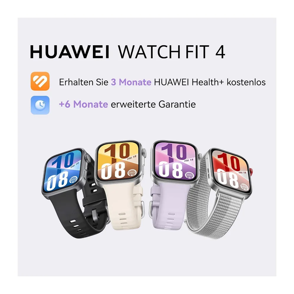HUAWEI Watch FIT 4 Smartwatch, GPS, Fitness Tracker, Schwarz\ — 2