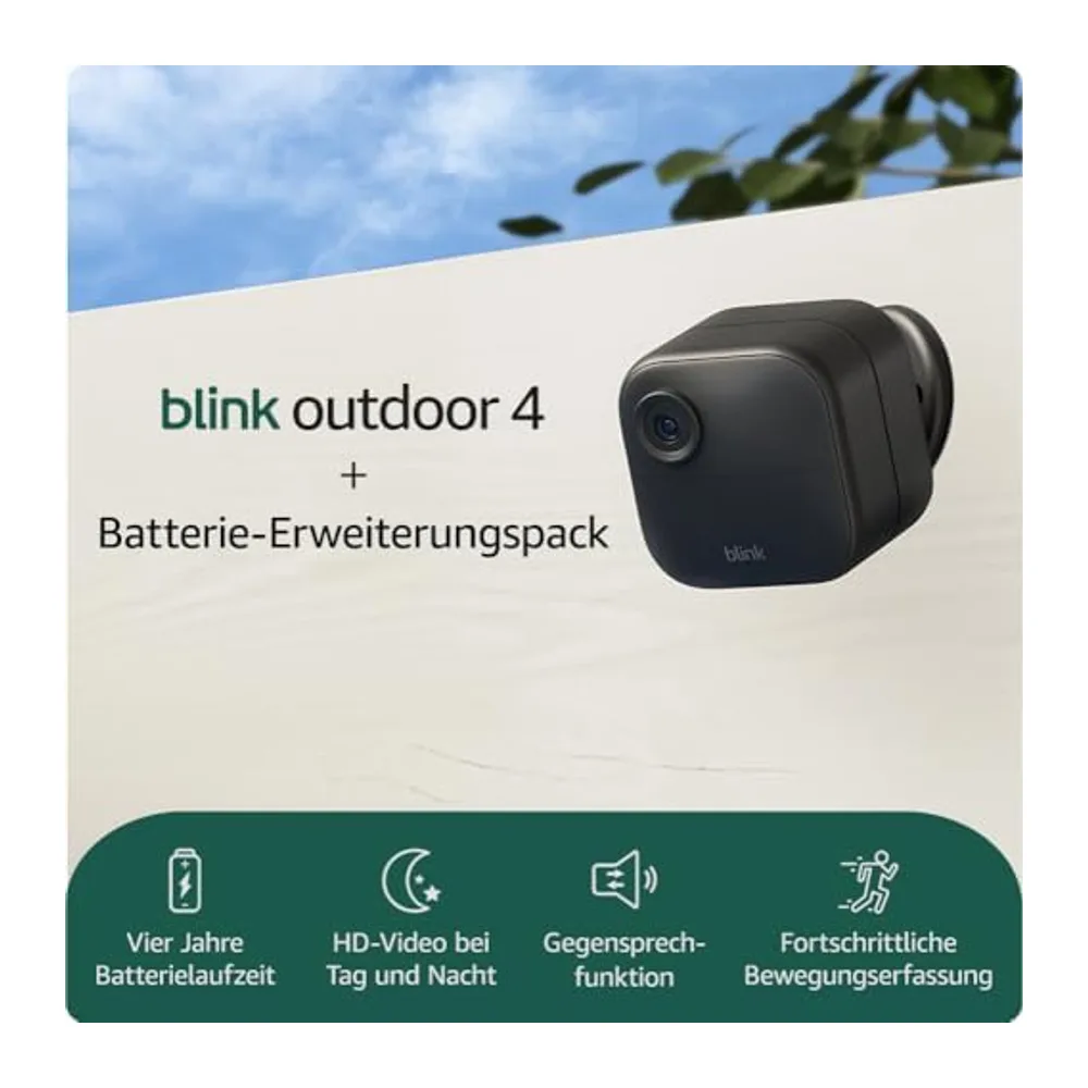 Blink-Kamera Outdoor 4 + Batterie-Erweiterungspack