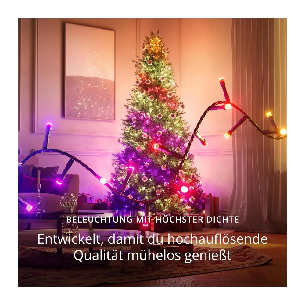 Twinkly Strings HD 700 Smart RGB+W LEDs, 38,5 Meter, Grüne Leitung, Weihnachtsbeleuchtung für Innen- und — 2