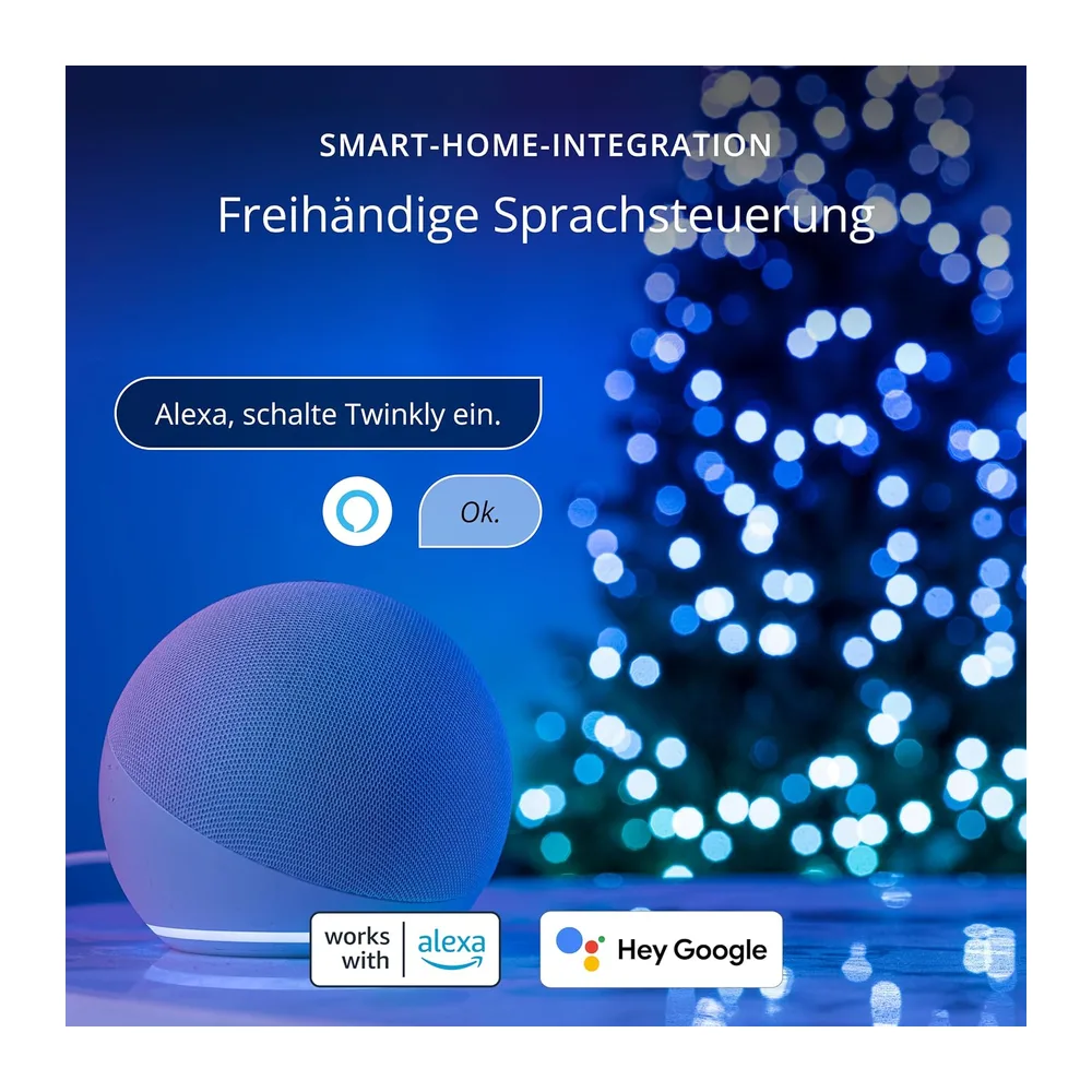Twinkly Strings HD 700 Smart RGB+W LEDs, 38,5 Meter, Grüne Leitung, Weihnachtsbeleuchtung für Innen- und — 6