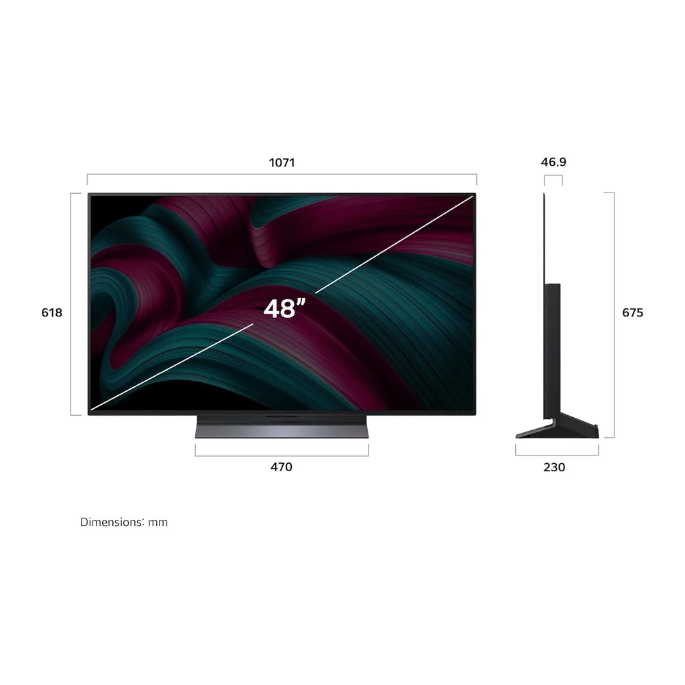 LG OLED48C5ELB, 48 Zoll (121 cm), 4K OLED evo AI TV, α9 Gen8 Prozessor, webOS 25, 120Hz (VRR bis zu 144Hz), — 6