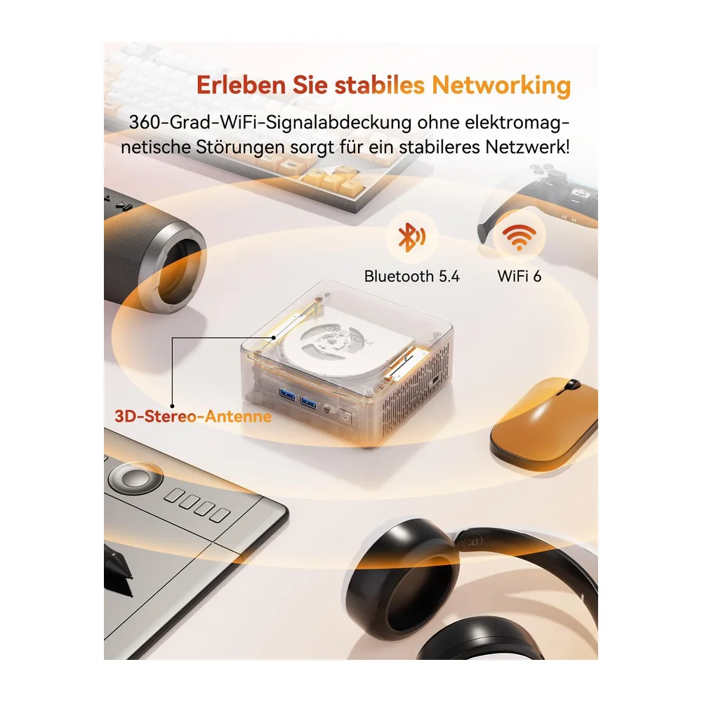 GEEKOM A5 2027 Mini PC, AMD Ryzen 7 7730U, 16GB DDR4 RAM, 512GB SSD — 4