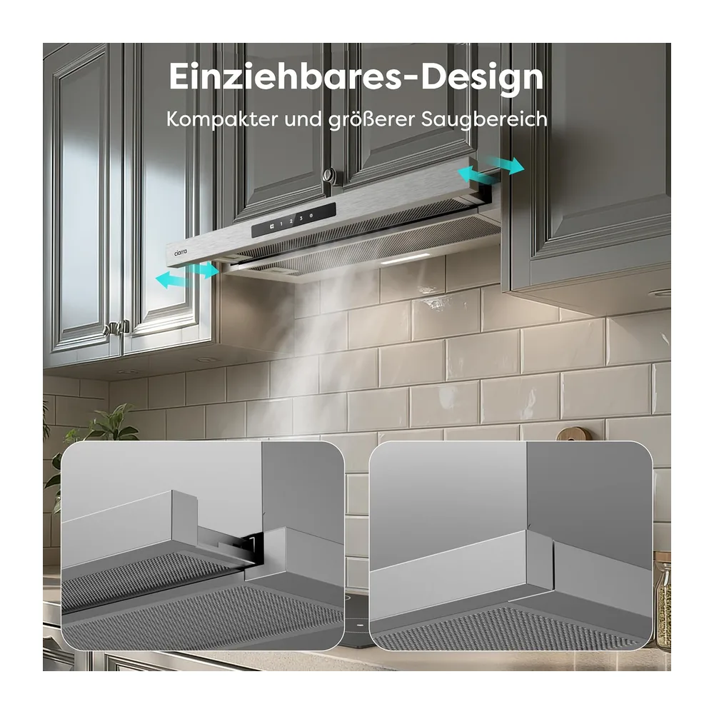CIARRA CBCS6909A A+ Flachschirmhaube Dunstabzugshaube 60 cm Umluft Abluft [Energieklasse A+] — 5
