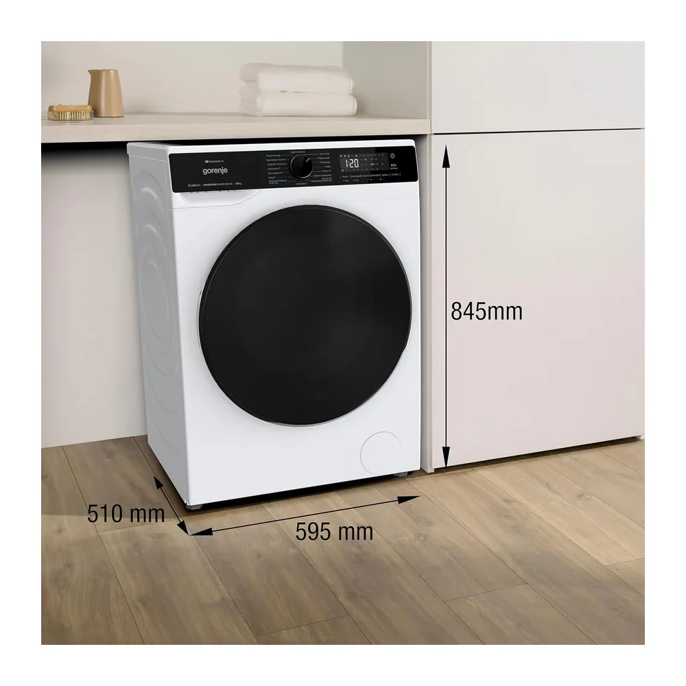 Gorenje WD2PA854ADW, DE Waschtrockner, Connect Life, 16 Programme, 8kg waschen, 5kg trocknen, 54 Liter, 1400 — 3