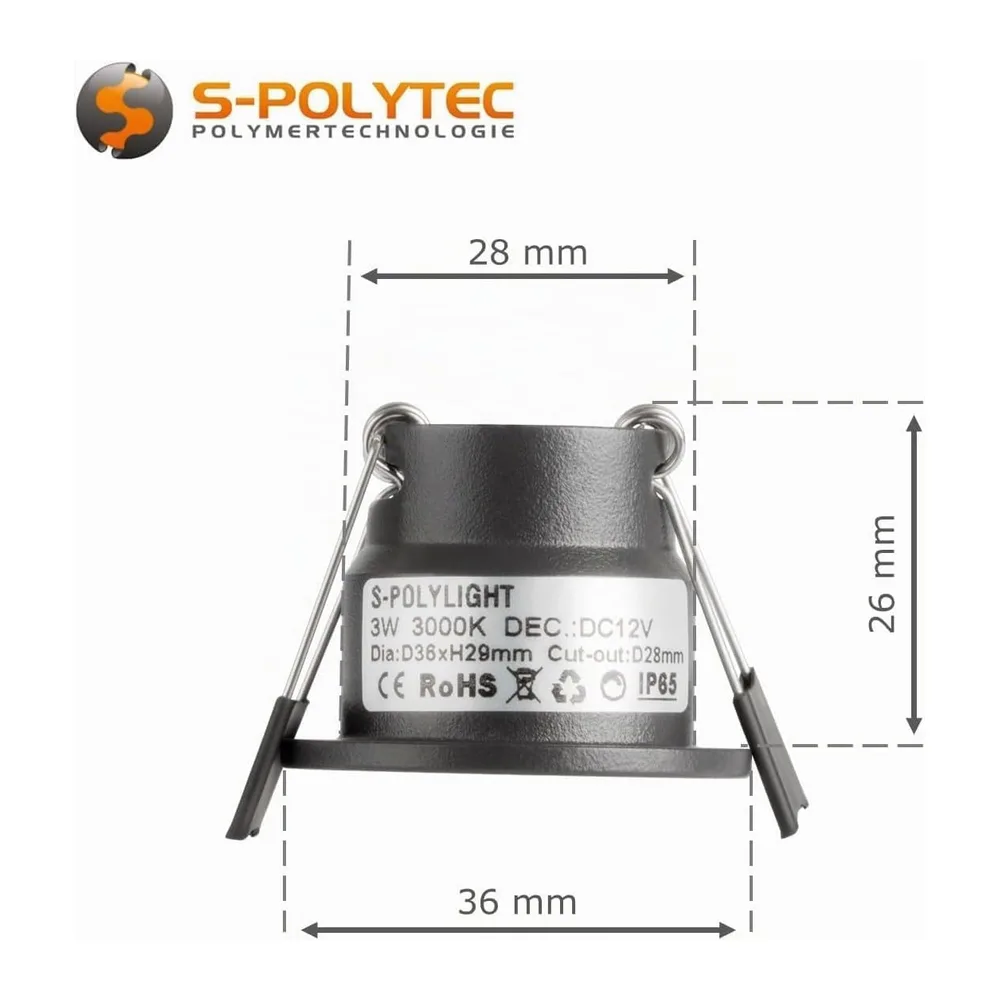 PREMIUM Mini LED- Einbauspots Warmweiss 3.000K — 3