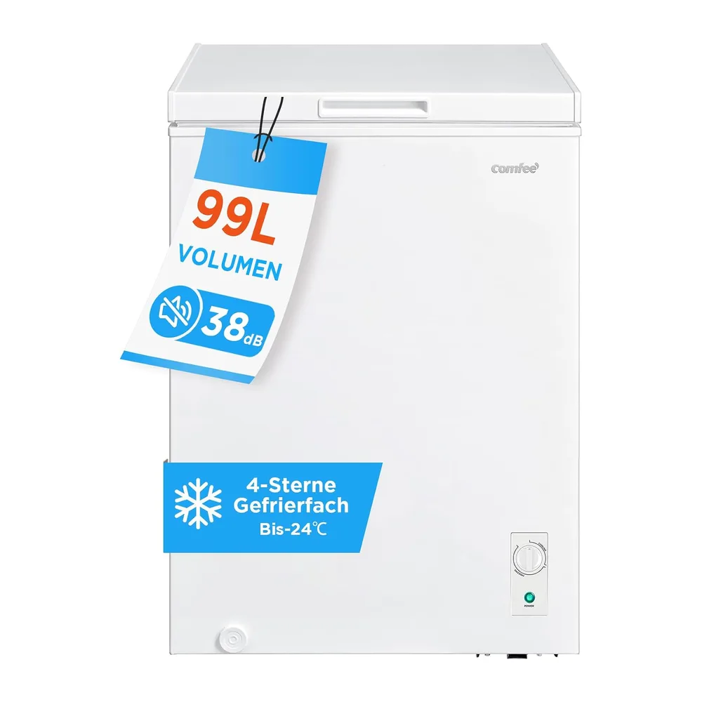 Comfee 99L Gefriertruhe, Freistehend [Energieklasse E]