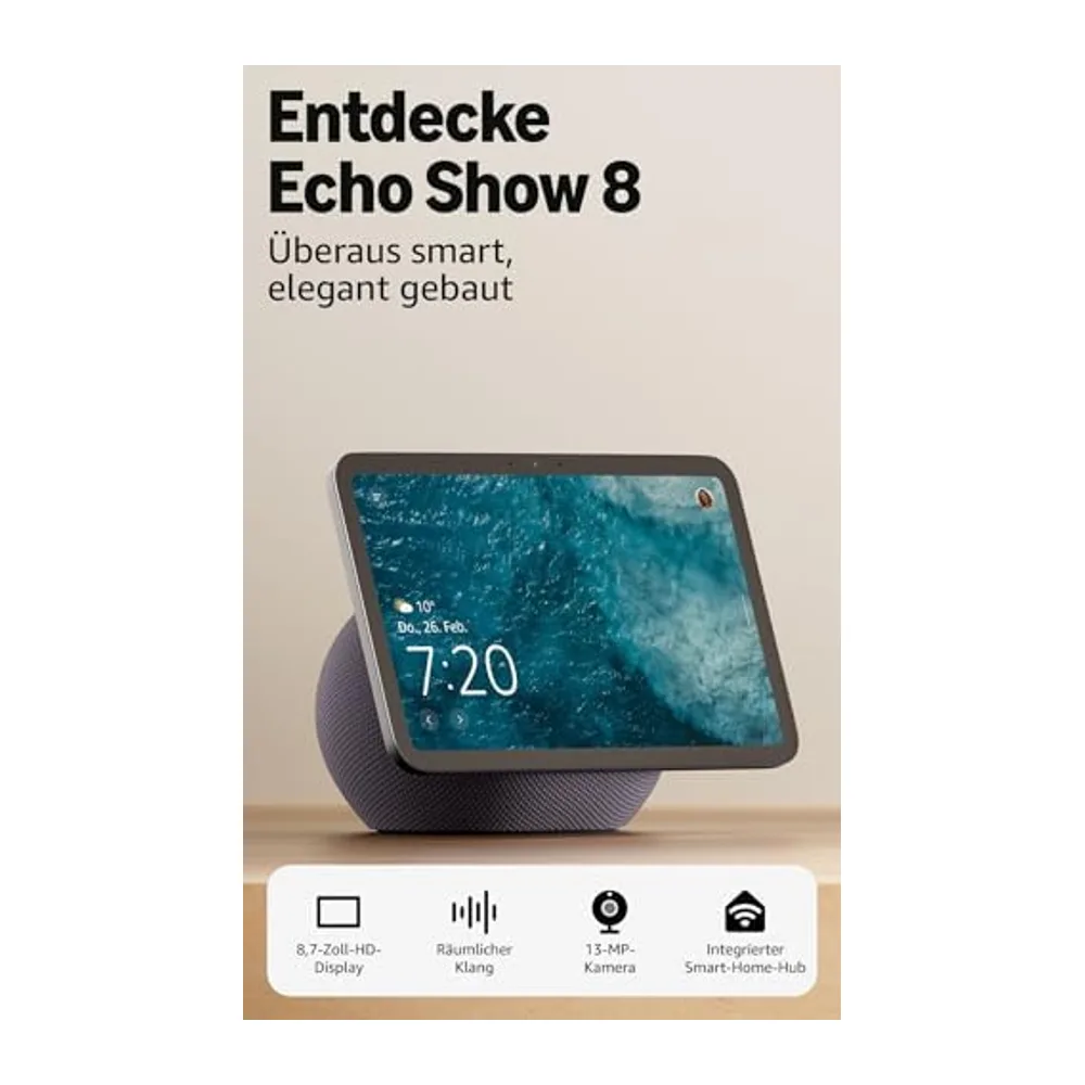 Zertifiziert und generalüberholt Amazon Echo Show 8 (neueste Generation)