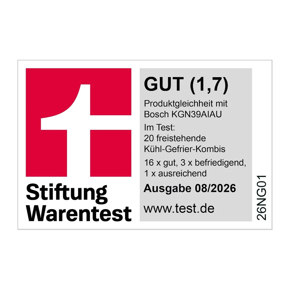 Siemens iQ500 Freistehende Kühl-Gefrier-Kombination 203 x 60 cm KG39NAIAU [Energieklasse A] — 2