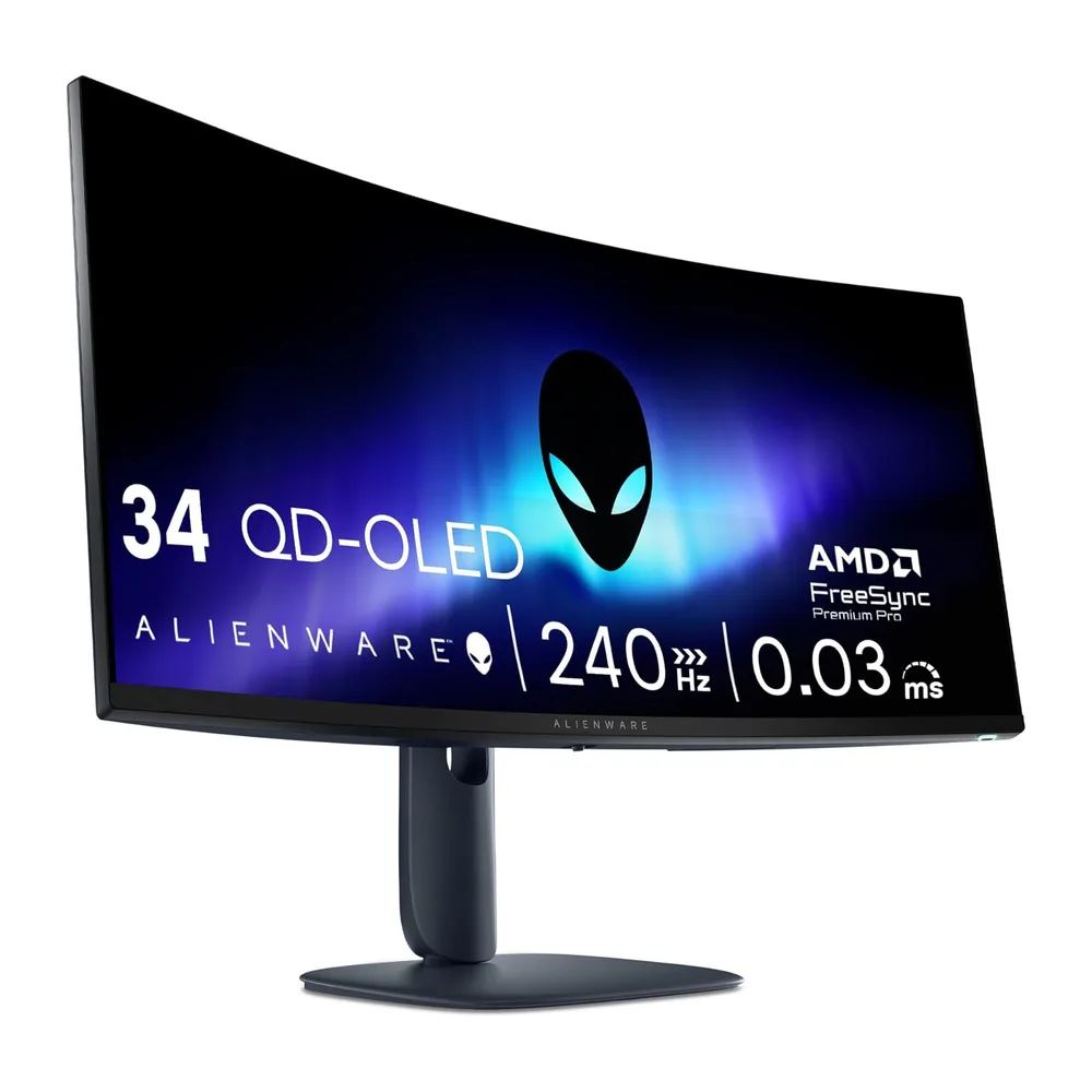 Alienware 34 Gaming Monitor - AW3425DW, WQHD (3440x1440), 240Hz, QD OLED