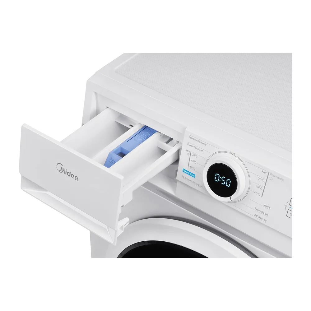 Midea Waschmaschine 8 kg Energieklasse A-10% 1400 U/Min Weiß MF10EW80BA10 [Energieklasse A] — 6
