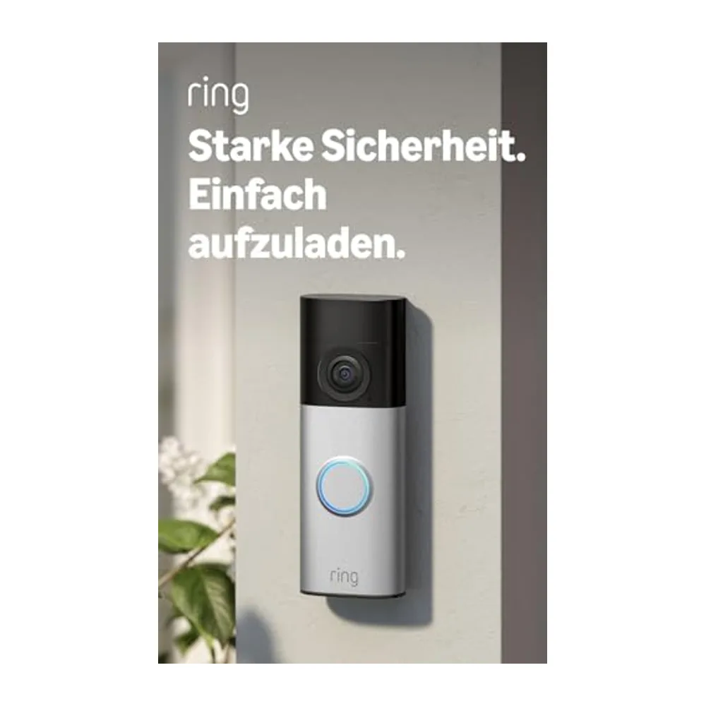 Ring Battery Video Doorbell 2K Plus, Akku-Videotürklingel (neueste Gen.), Kabellose Türklingel-Kamera,