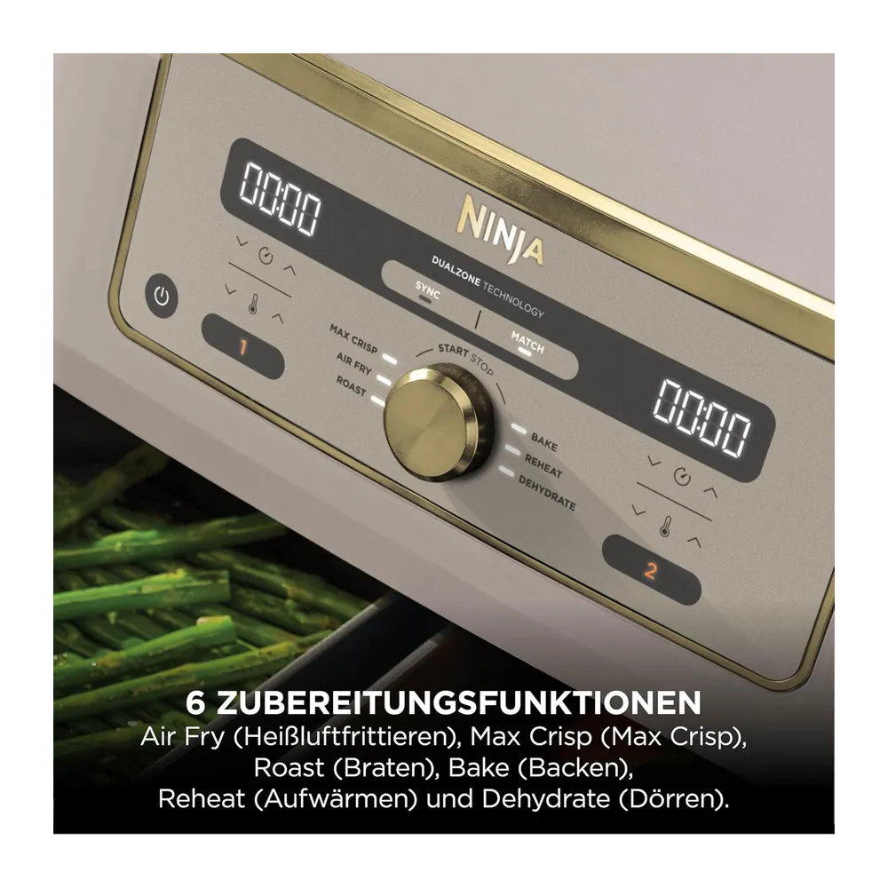 Ninja Dual Zone Digital Air Fryer, 2 Schubladen, 6-in-1, Heißluftfritteuse — 5