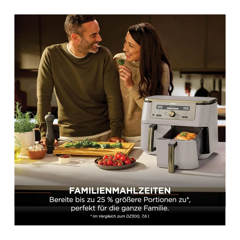Ninja Dual Zone Digital Air Fryer, 2 Schubladen, 6-in-1, Heißluftfritteuse — 6
