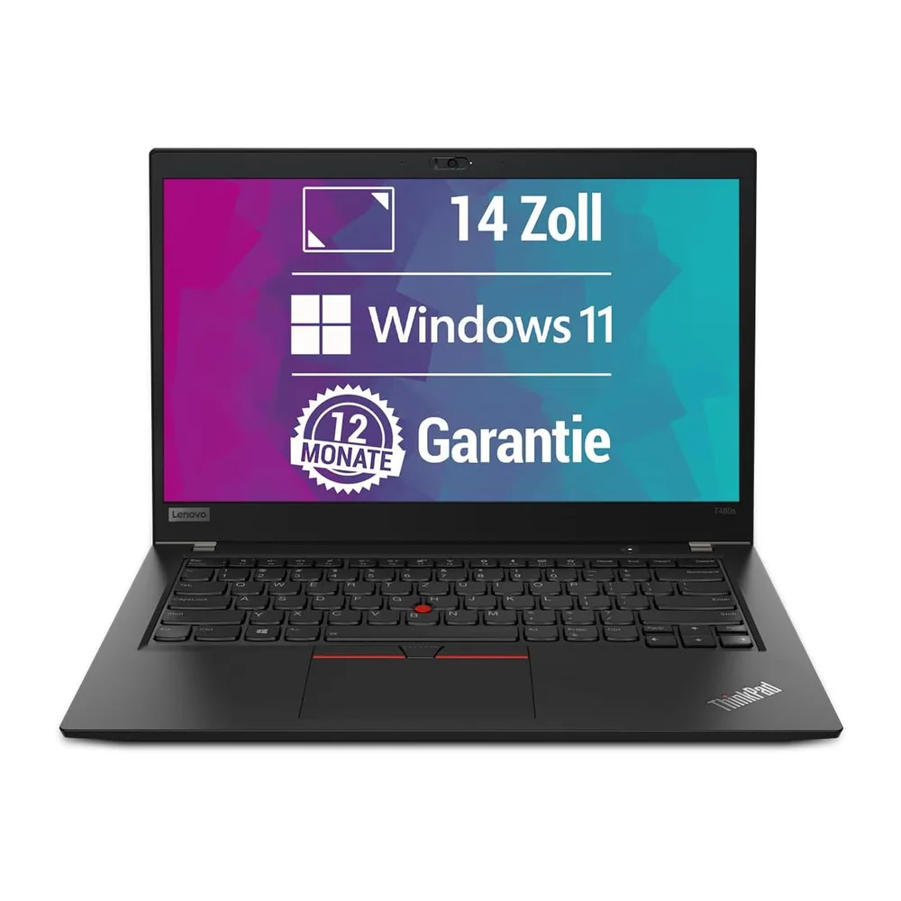 Lenovo ThinkPad T480s 14 Zoll Full HD Laptop Intel Core i5-8350U@ bis zu 3,6 GHz 8 GB 256 GB SSD mit Windows