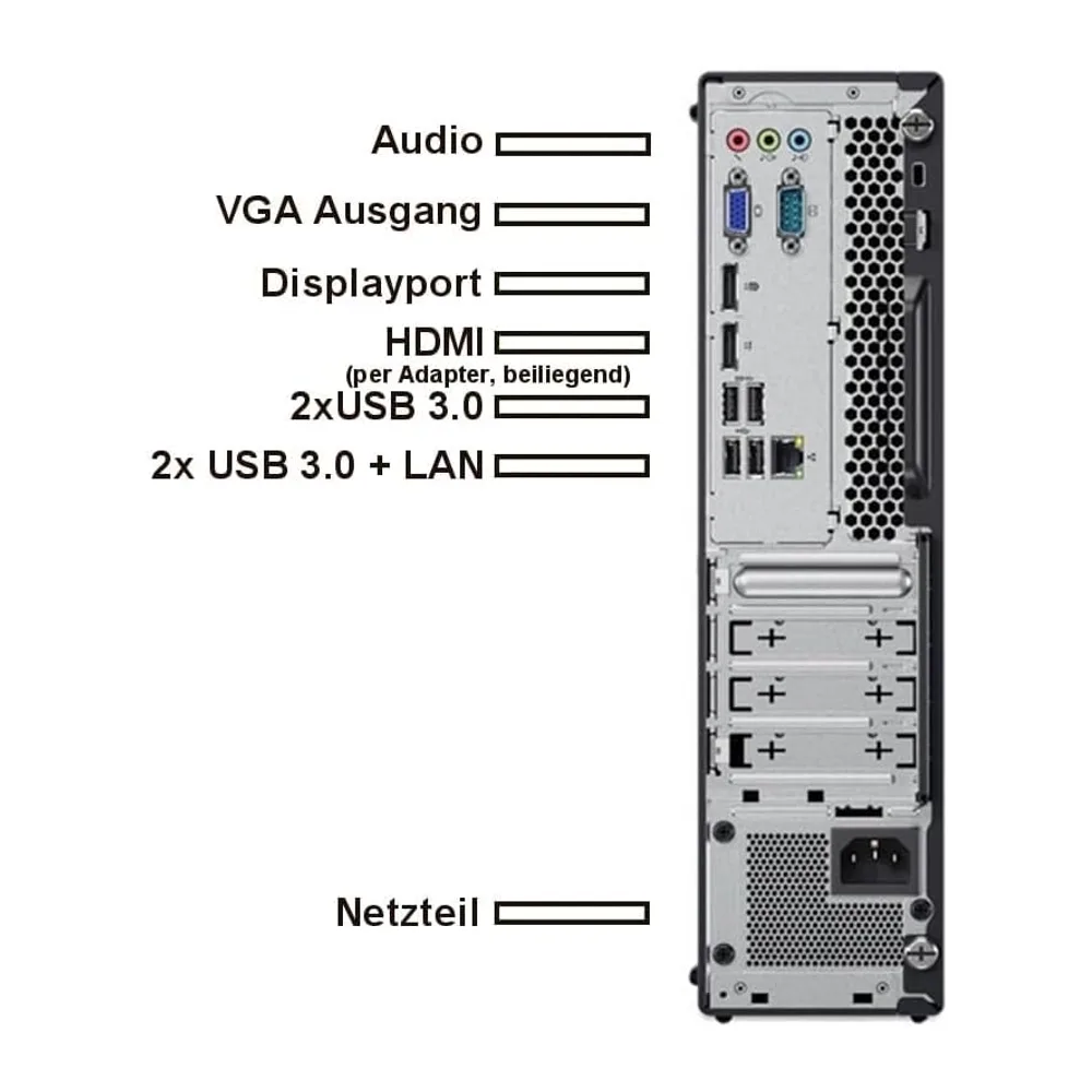 Lenovo ThinkCentre - Schneller PC mit Intel Core i7 6700 - Silent Computer für Büro & Home Office mit 4.00 — 3