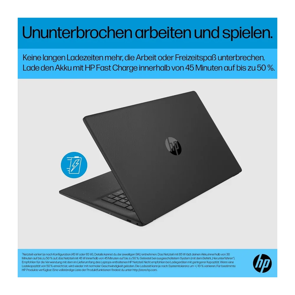 HP Laptop mit 17,3" HD+ Display, Intel Celeron N4120, 8 GB DDR4 RAM, 256 GB SSD, Intel UHD-Grafik, Windows — 3