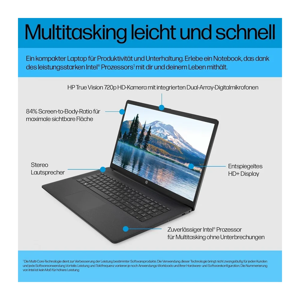 HP Laptop mit 17,3" HD+ Display, Intel Celeron N4120, 8 GB DDR4 RAM, 256 GB SSD, Intel UHD-Grafik, Windows — 5