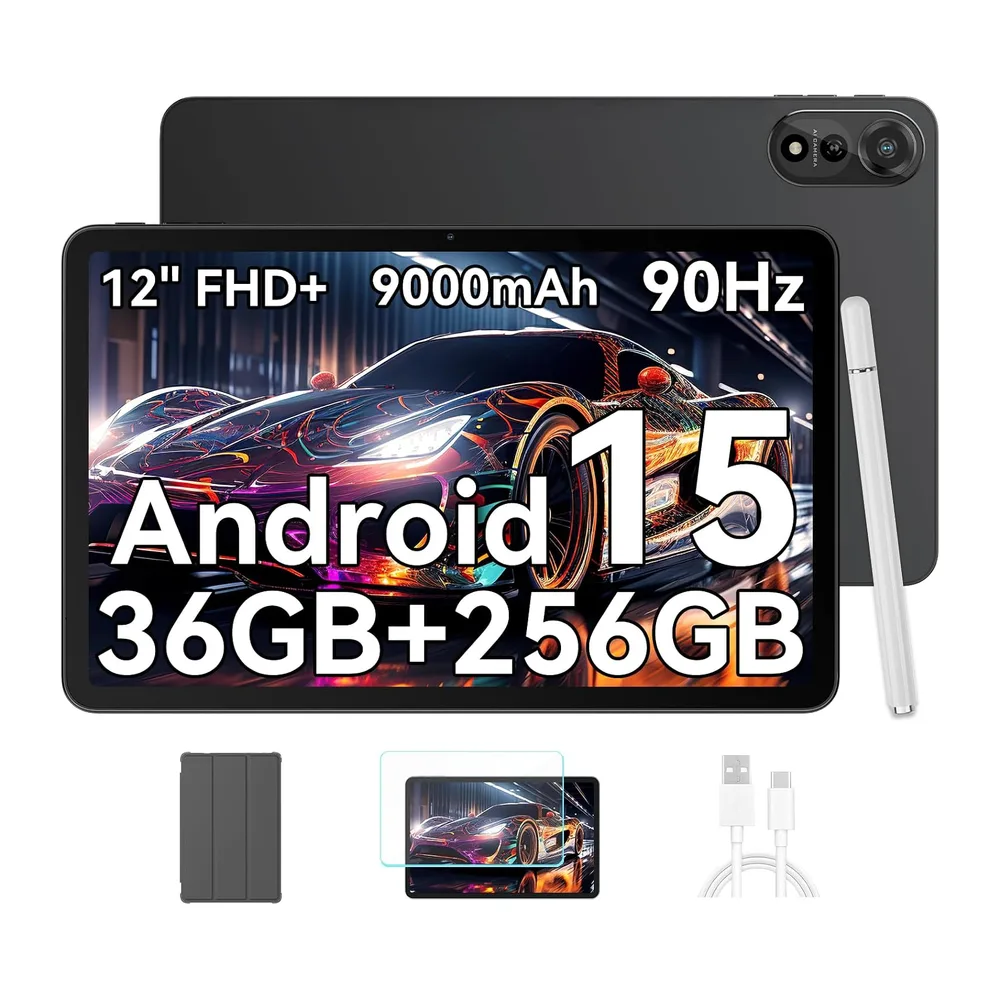 Blackview Mega2WiFi Tablet 12 Zoll Android 15 Tablet mit Stift
