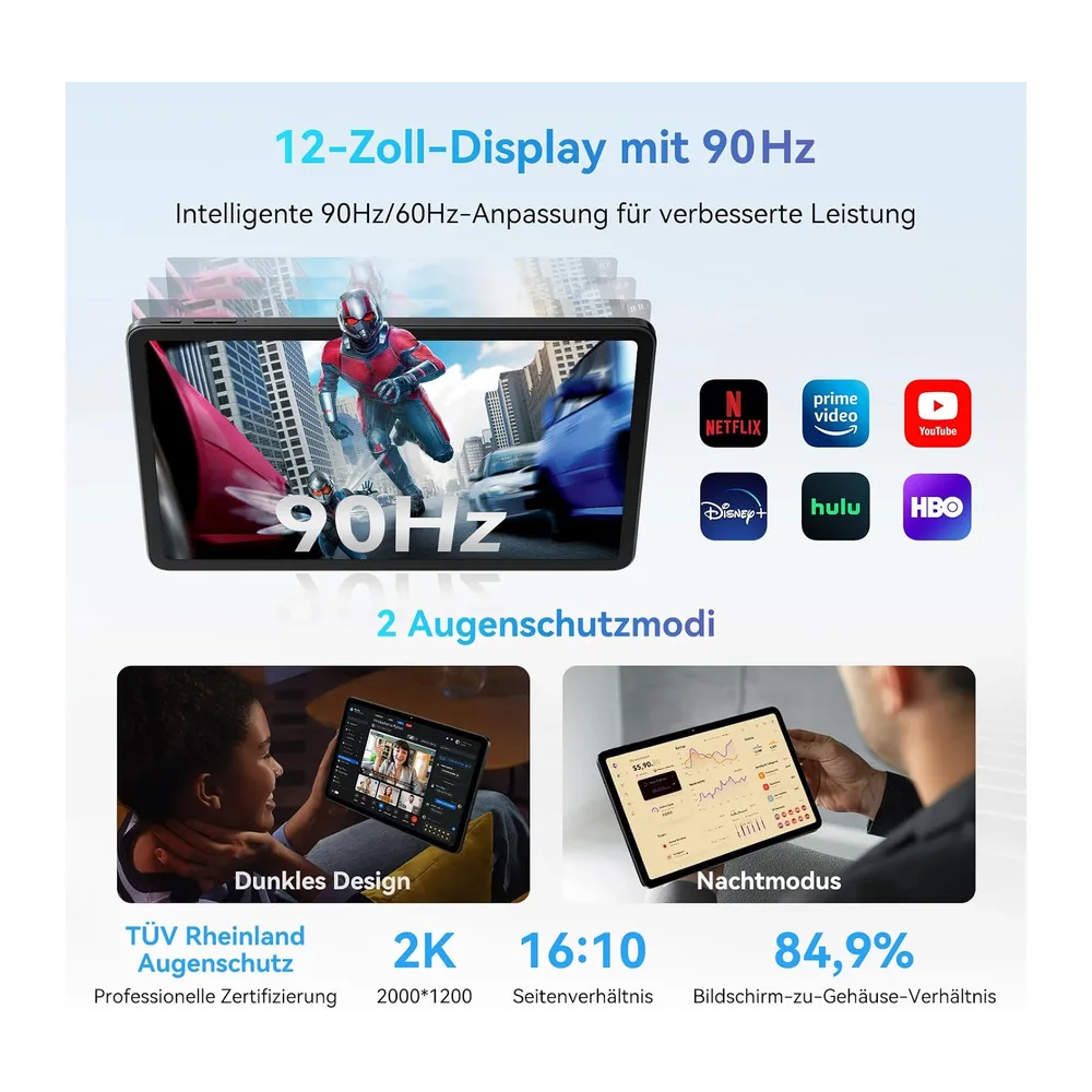 Blackview Mega2WiFi Tablet 12 Zoll Android 15 Tablet mit Stift — 2