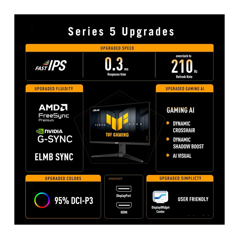 ASUS TUF Gaming VG27AQL5A 27 Zoll QHD 210Hz Fast IPS Gaming Monitor — 2