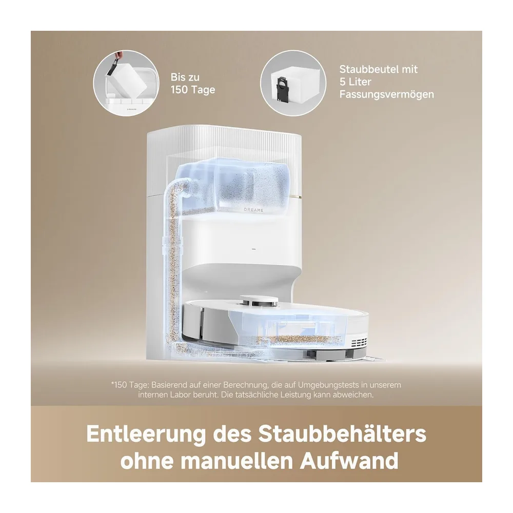 dreame D20 Pro Plus Saugroboter, 13.000 Pa Saugkraft, DuoBrush für Tierhaare, Eckenrein, Selbstentl, — 2