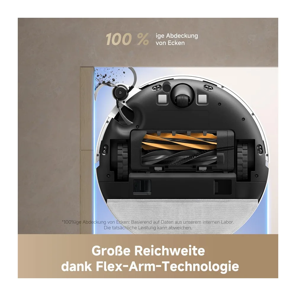 dreame D20 Pro Plus Saugroboter, 13.000 Pa Saugkraft, DuoBrush für Tierhaare, Eckenrein, Selbstentl, — 5