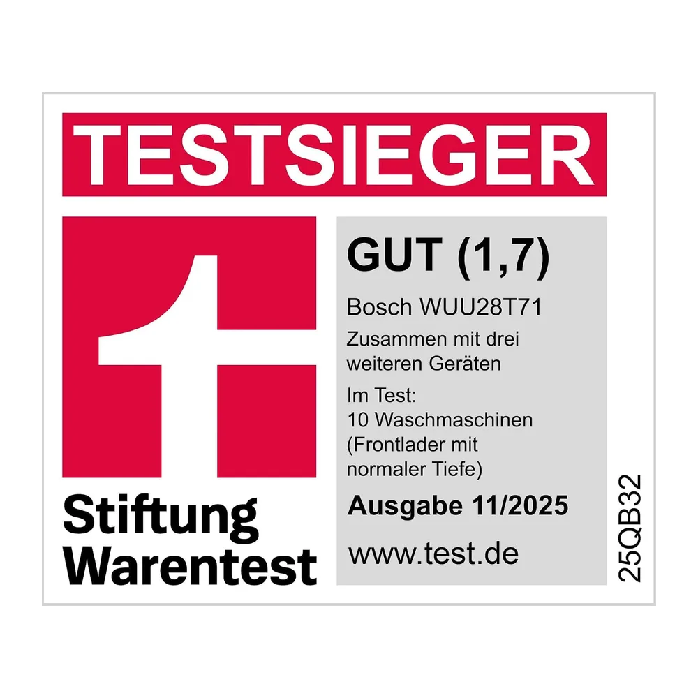 Bosch Serie 6 Unterbau-Waschmaschine 8 kg 1400 UpM AquaStop WUU28T71 [Energieklasse B] — 2