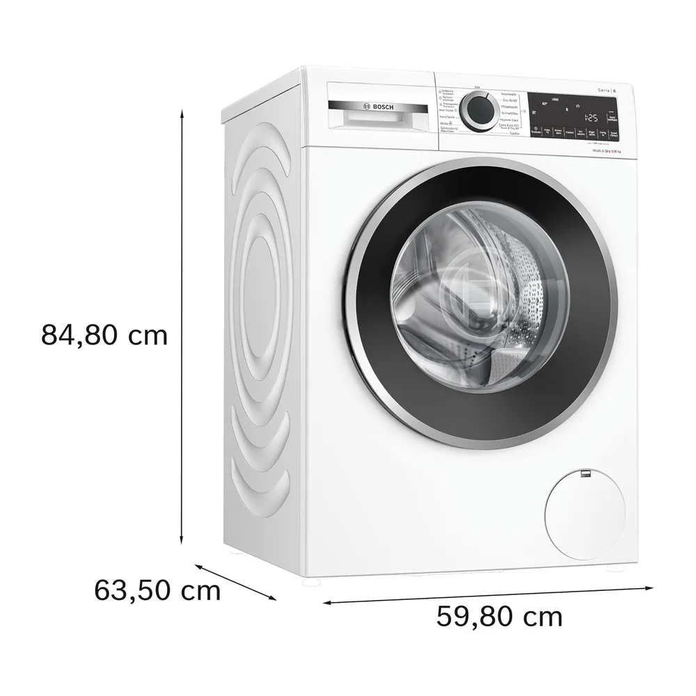 Bosch Serie 6 Waschtrockner 9 kg Waschen 6 kg Trocknen 1400 UpM WNG24442 [Energieklasse D] — 3