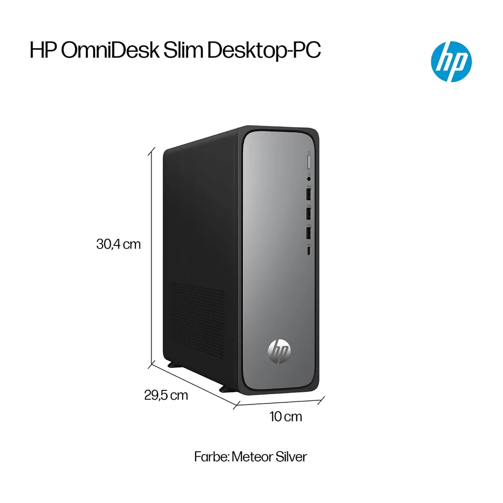 HP OmniDesk Slim Desktop S03-0230ng, Intel 300 Prozessor, 8 GB DDR5 RAM, 512 GB PCIe Gen4 SSD, Intel UHD — 6