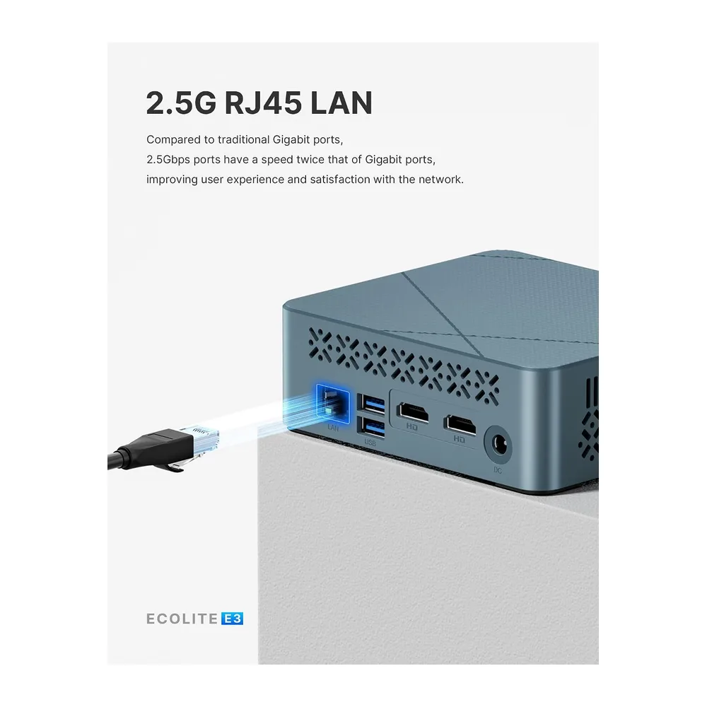 BOSGAME E3 NEO Win 11 Pro Business Mini-PC Intel N95,16 GB DDR4-RAM — 4