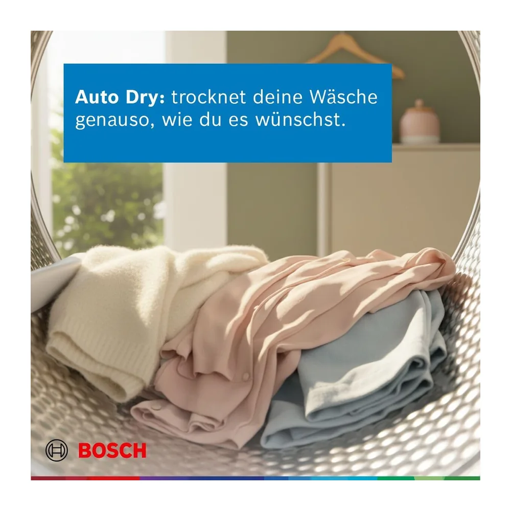 Bosch Serie 6 Wärmepumpentrockner 9 kg Halbe Beladung WQG233D21 [Energieklasse C] — 3
