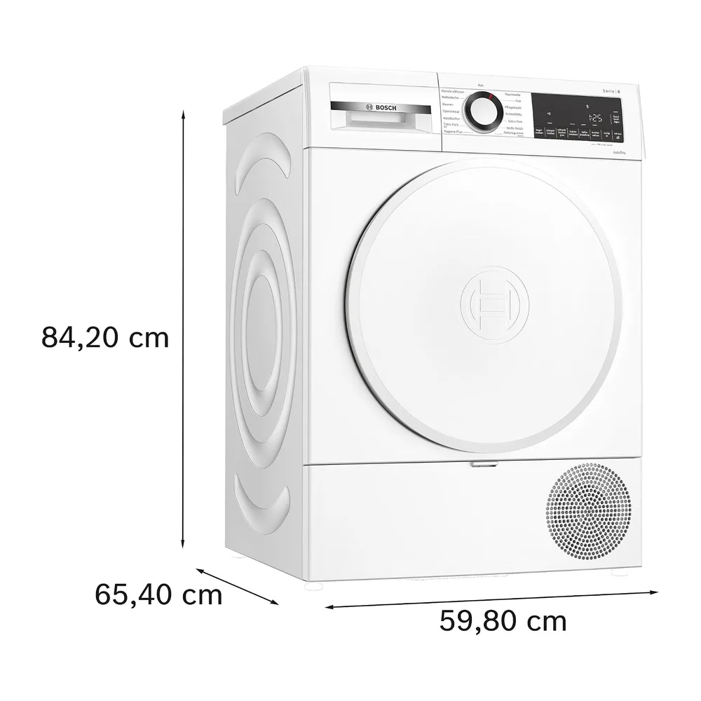 Bosch Serie 6 Wärmepumpentrockner 9 kg Halbe Beladung WQG233D21 [Energieklasse C] — 6