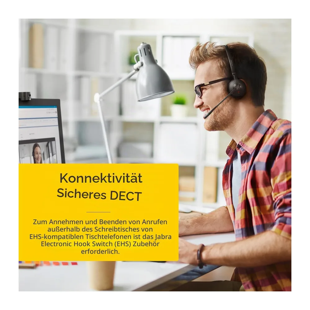 Engage 65 SE Mono Headset, Base, Power Supply, 1.5m USB-C to USB-A Cable, Desk Phone Cable, Quick Start — 4
