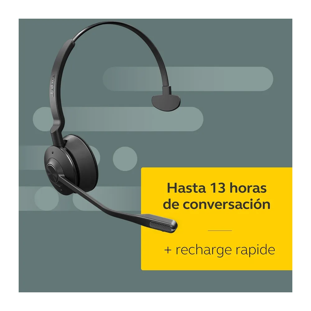 Engage 65 SE Mono Headset, Base, Power Supply, 1.5m USB-C to USB-A Cable, Desk Phone Cable, Quick Start — 5