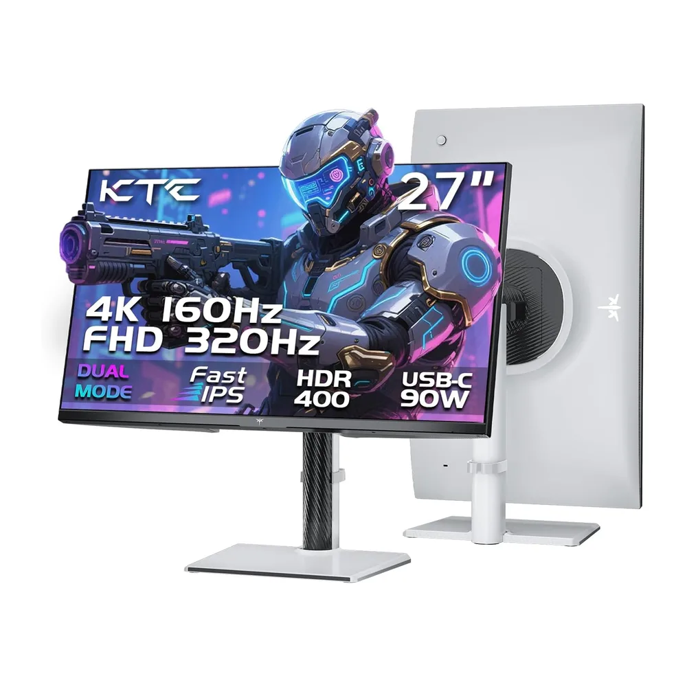 KTC 27 Zoll 4K Gaming Monitor, Dual Mode 4K 160Hz / FHD 320Hz, Fast IPS, 1ms GTG, HDR400, Adaptive Sync, 125%