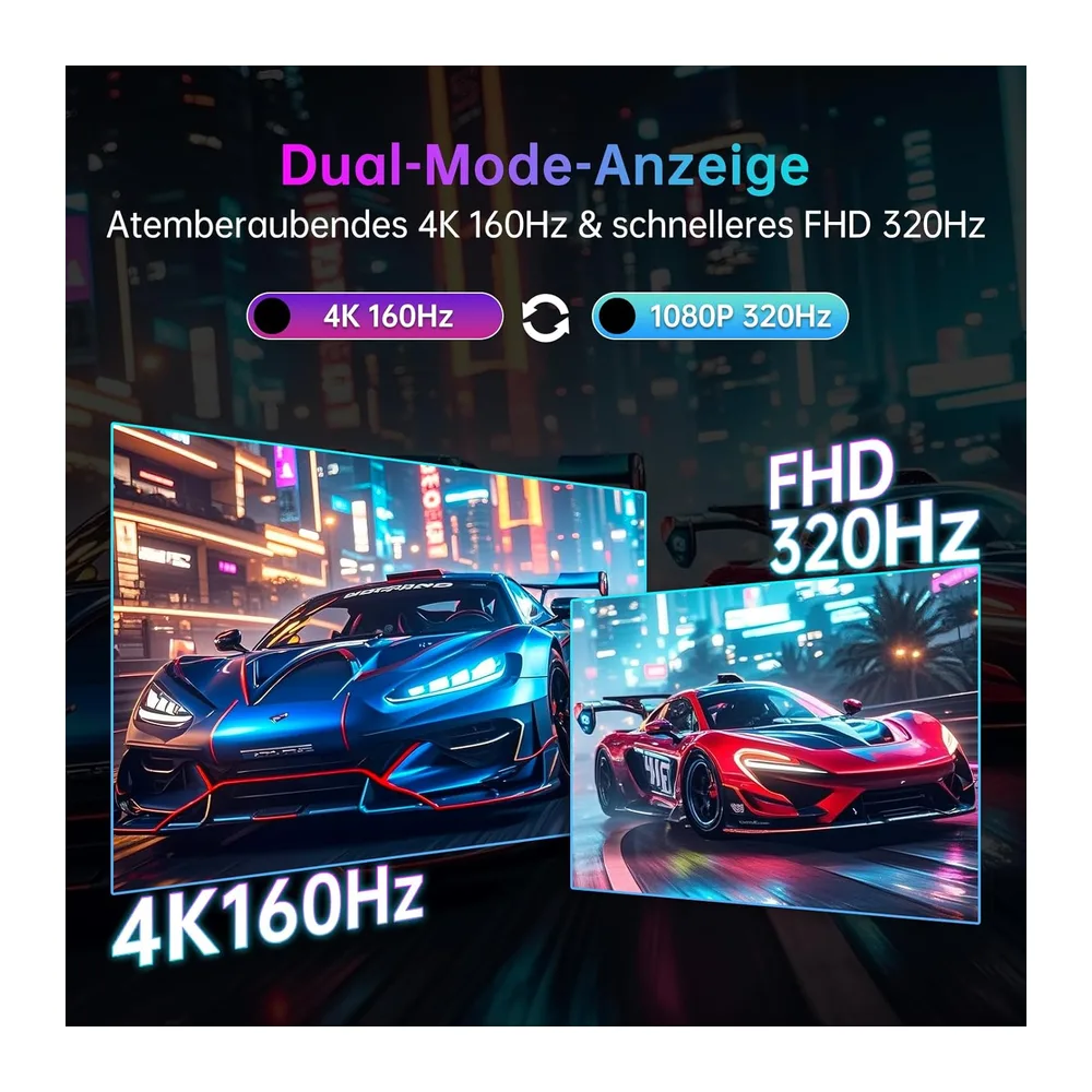 KTC 27 Zoll 4K Gaming Monitor, Dual Mode 4K 160Hz / FHD 320Hz, Fast IPS, 1ms GTG, HDR400, Adaptive Sync, 125% — 3