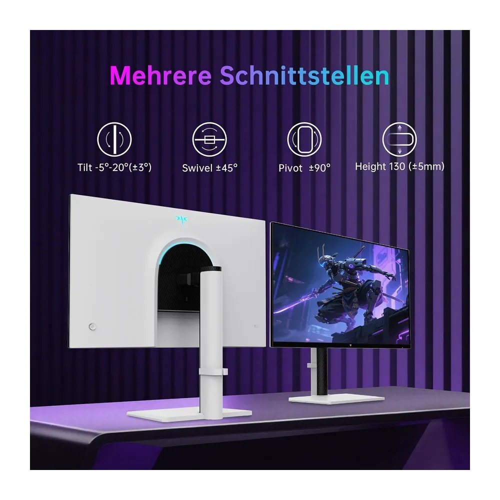 KTC 27 Zoll 4K Gaming Monitor, Dual Mode 4K 160Hz / FHD 320Hz, Fast IPS, 1ms GTG, HDR400, Adaptive Sync, 125% — 6