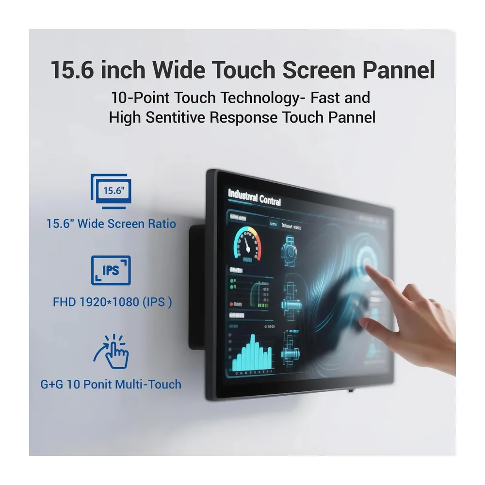 Industrie Panel PC-HEIGAOLAPC Embedded Industrie Touchpanel PC 15.6 Zoll — 4